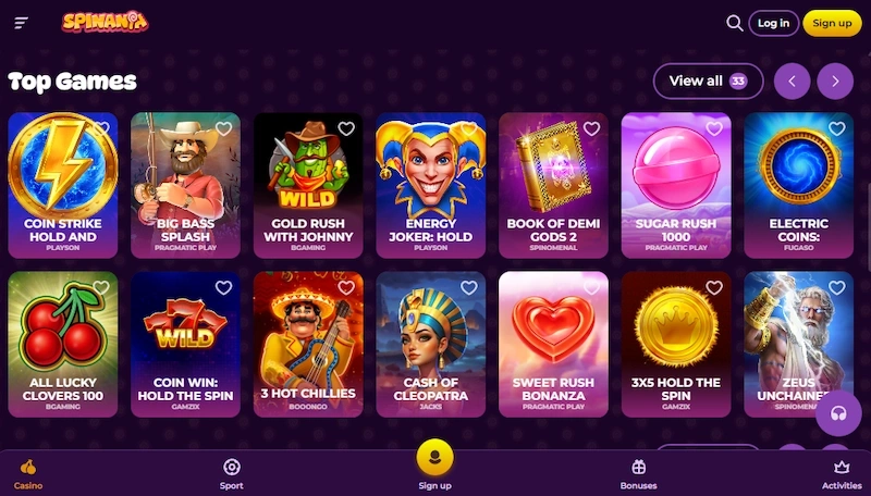 Spinania Casino casino review section 2